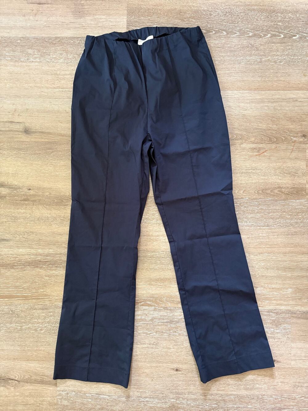 MeiMeij Italy Pull-On Tailored Trousers Dark Navy Blue Stretch Pants